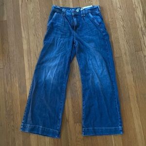 High rise wide leg jeans
